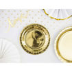 Picture of PAPER PLATES ROUND METALLIC GOLD 18CM  - 6 PACK